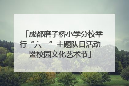 成都磨子桥小学分校举行“六一”主题队日活动暨校园文化艺术节