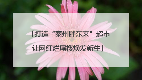 打造“泰州胖东来”超市 让网红烂尾楼焕发新生