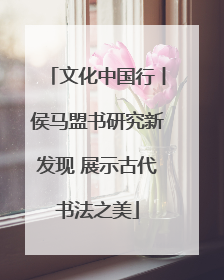 文化中国行丨侯马盟书研究新发现 展示古代书法之美
