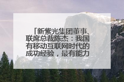 新紫光集团董事、联席总裁陈杰：我国有移动互联网时代的成功经验，最有能力做好AI应用创新
