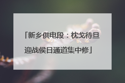 新乡供电段：枕戈待旦迎战侯日通道集中修