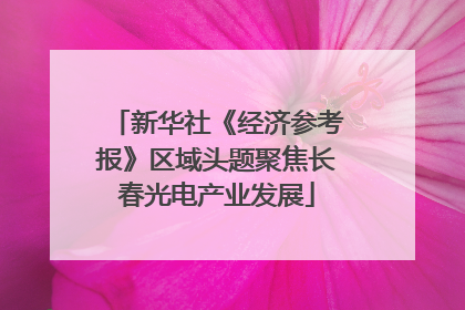 新华社《经济参考报》区域头题聚焦长春光电产业发展