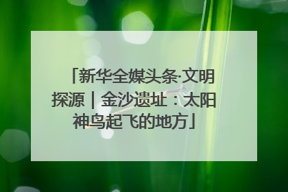 新华全媒头条·文明探源｜金沙遗址：太阳神鸟起飞的地方