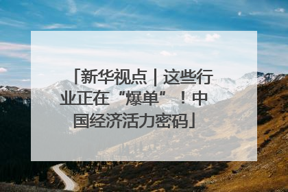 新华视点｜这些行业正在“爆单”！中国经济活力密码