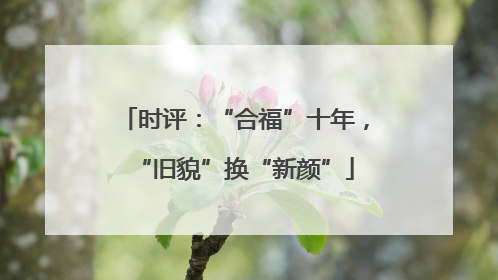 时评：“合福”十年，“旧貌”换“新颜”