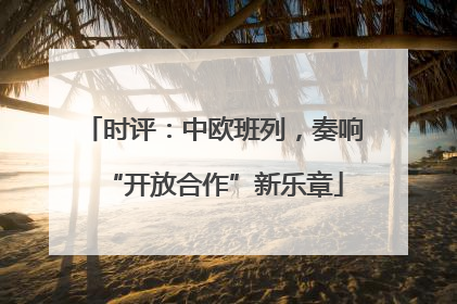 时评：中欧班列，奏响“开放合作”新乐章