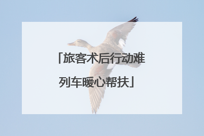 旅客术后行动难 列车暖心帮扶