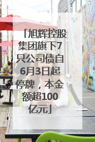 旭辉控股集团旗下7只公司债自6月3日起停牌，本金额超100亿元