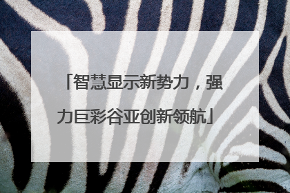 智慧显示新势力，强力巨彩谷亚创新领航