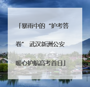 暴雨中的“护考答卷” 武汉新洲公安暖心护航高考首日