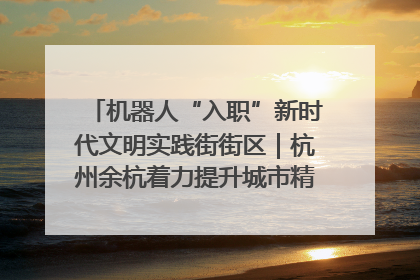 机器人“入职”新时代文明实践街街区｜杭州余杭着力提升城市精细化智能化管理水平