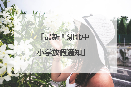 最新！湖北中小学放假通知