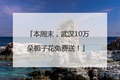 本周末，武汉10万朵栀子花免费送！