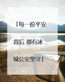 每一份平安背后 都有冰城公安坚守