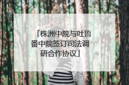 株洲中院与吐鲁番中院签订司法调研合作协议