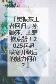 樊振东王者回归，孙颖莎、王楚钦点赞！2025乒超联赛升级后的魅力何在？