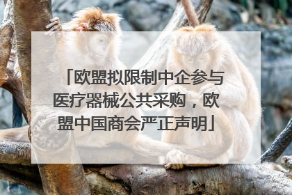 欧盟拟限制中企参与医疗器械公共采购，欧盟中国商会严正声明