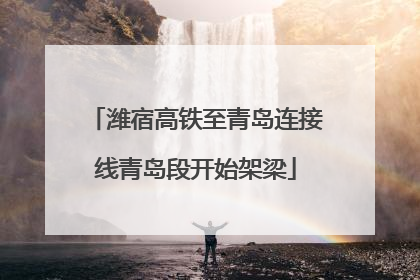 潍宿高铁至青岛连接线青岛段开始架梁