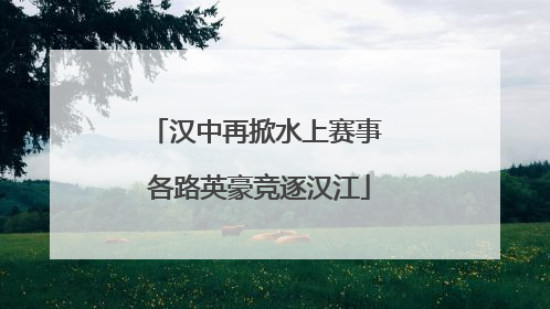 汉中再掀水上赛事 各路英豪竞逐汉江