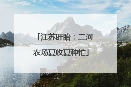 江苏盱眙：三河农场夏收夏种忙