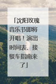 沈阳玫瑰音乐节即将开唱！演出时间表、接驳车指南来了