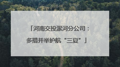 河南交投漯河分公司：多措并举护航“三夏”