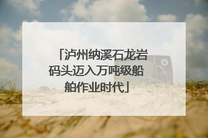 泸州纳溪石龙岩码头迈入万吨级船舶作业时代