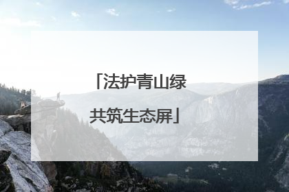法护青山绿 共筑生态屏