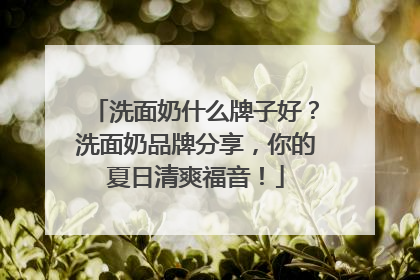 洗面奶什么牌子好？洗面奶品牌分享，你的夏日清爽福音！