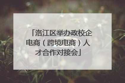 洛江区举办政校企电商（跨境电商）人才合作对接会
