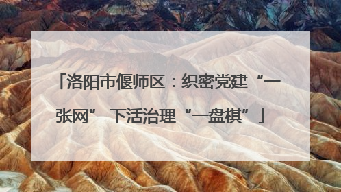 洛阳市偃师区：织密党建“一张网” 下活治理“一盘棋”