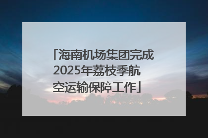 海南机场集团完成2025年荔枝季航空运输保障工作