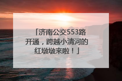 济南公交553路开通，跨越小清河的红墩墩来啦！