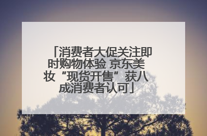 消费者大促关注即时购物体验 京东美妆“现货开售”获八成消费者认可