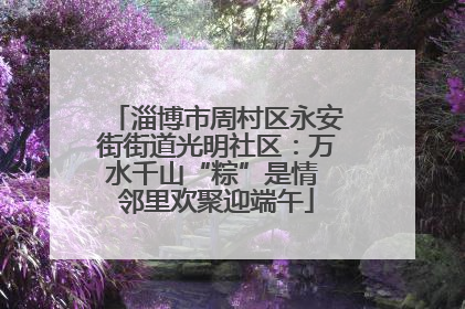淄博市周村区永安街街道光明社区：万水千山“粽”是情 邻里欢聚迎端午