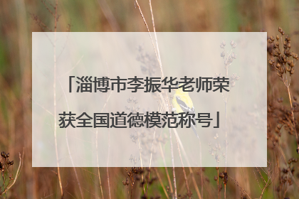 淄博市李振华老师荣获全国道德模范称号