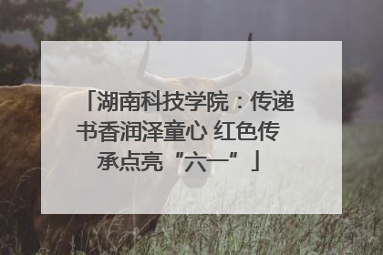 湖南科技学院：传递书香润泽童心 红色传承点亮“六一”