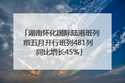 湖南怀化国际陆港班列前五月开行班列481列 同比增长45%