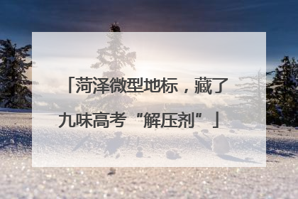 菏泽微型地标，藏了九味高考“解压剂”