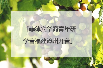 菲律宾华裔青年研学营福建漳州开营