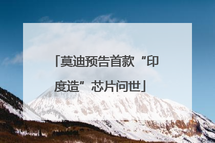 莫迪预告首款“印度造”芯片问世