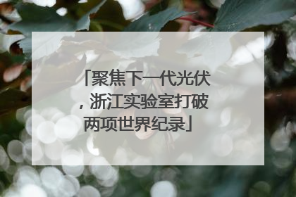 聚焦下一代光伏，浙江实验室打破两项世界纪录