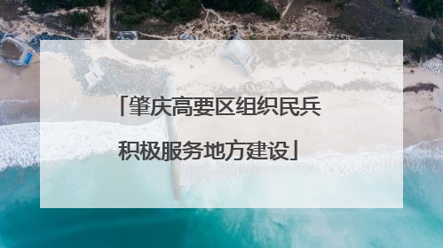 肇庆高要区组织民兵积极服务地方建设