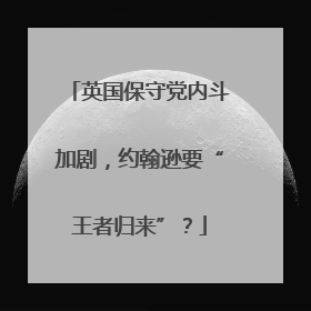 英国保守党内斗加剧，约翰逊要“王者归来”？