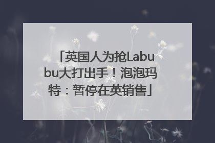 英国人为抢Labubu大打出手！泡泡玛特：暂停在英销售