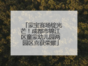 蒙宝赛场绽光芒！成都市锦江区童蒙幼儿园两园区喜获荣耀