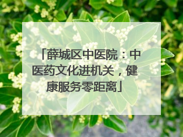 薛城区中医院：中医药文化进机关，健康服务零距离