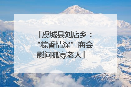 虞城县刘店乡：“粽香情深”商会慰问孤寡老人