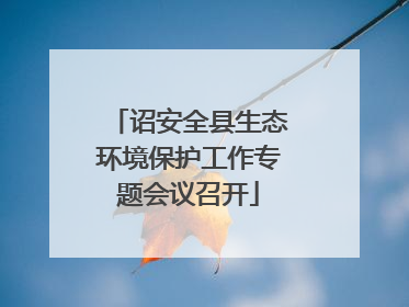 诏安全县生态环境保护工作专题会议召开