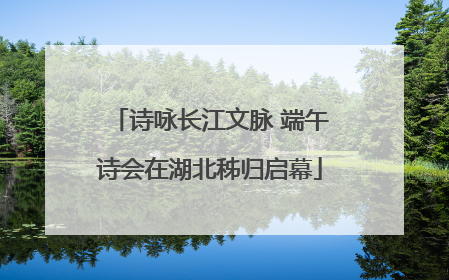 诗咏长江文脉 端午诗会在湖北秭归启幕